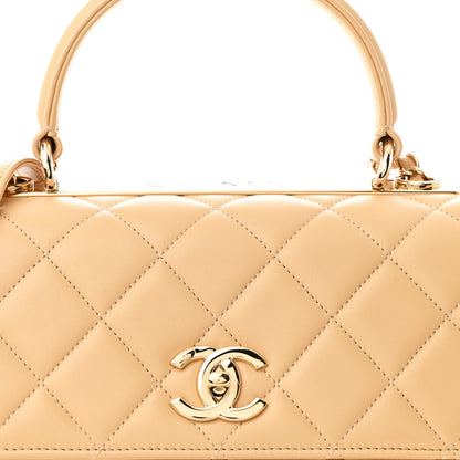Chanel Lambskin Quilted Medium Trendy CC Flap Dual Handle Bag Beige 9 of 12