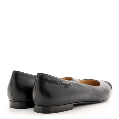 Chanel Lambskin Pointed Toe CC Gabrielle Ballerina Flats 37.5 Black 5 of 12