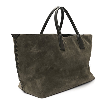 Bottega Veneta Suede Large Cabat Camping Kaki 3 of 12