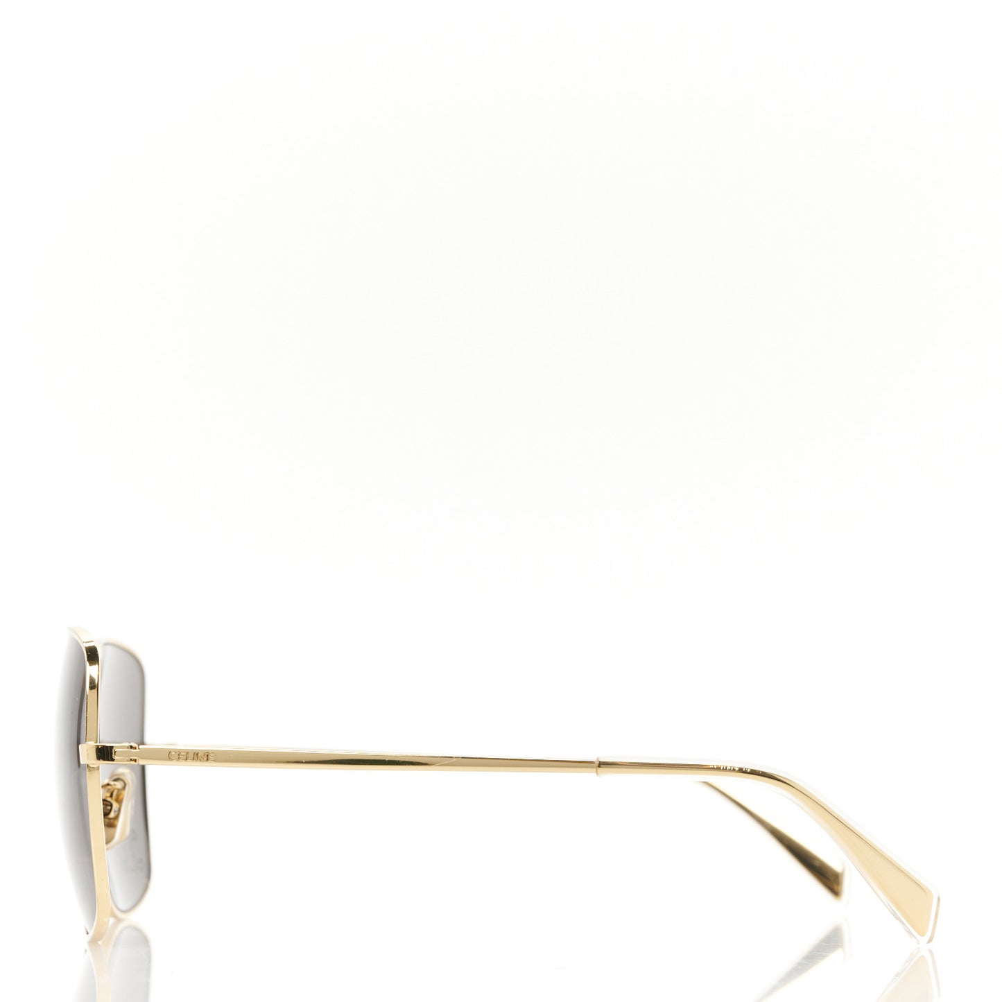 Metal Rhinestone Triomphe Sunglasses Gold Smoke