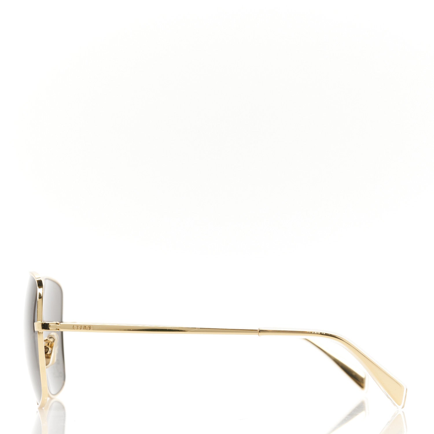 Celine Metal Rhinestone Triomphe Sunglasses Gold Smoke 3 of 9