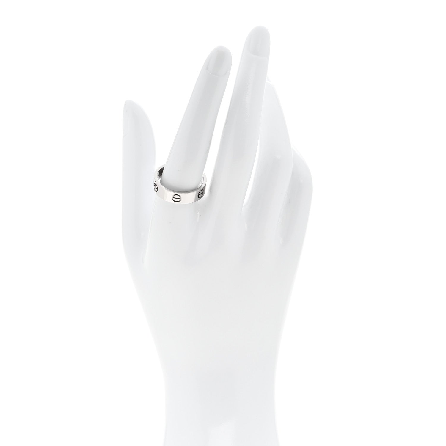 Cartier 18K White Gold 5.5 LOVE Wedding Band Ring 60 9 2 of 5