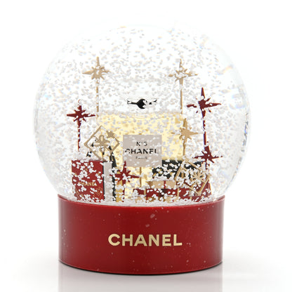 Chanel Glass N°5 Perfume Bottle Snow Globe Red 2 of 6