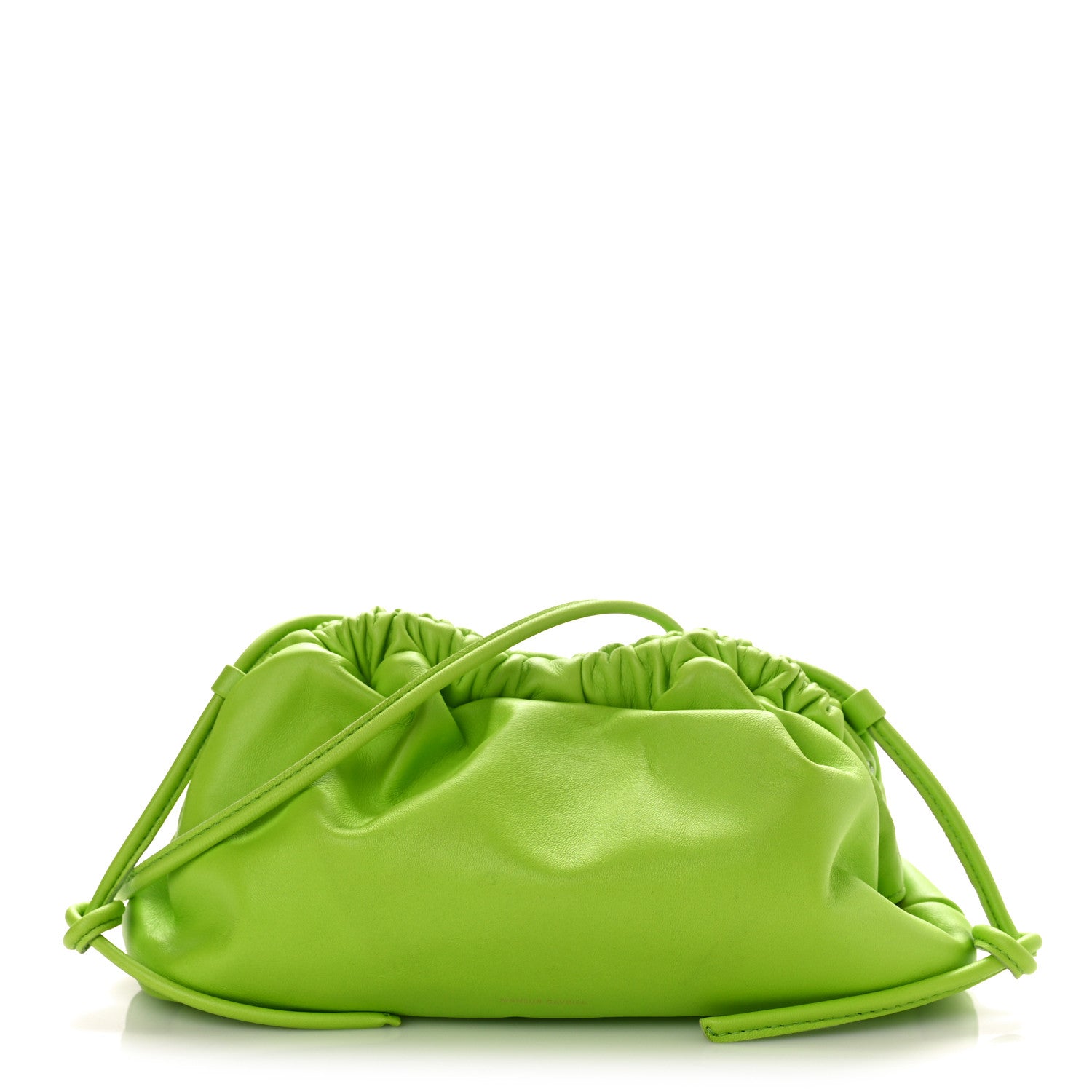 Mansur Gavriel Lambskin Mini Cloud Clutch Electric Lime 1 of 8