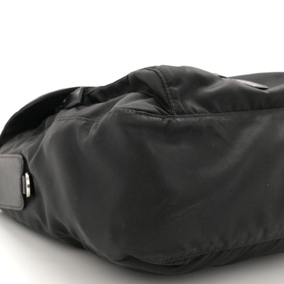Prada Re-Nylon Vela Saffiano Pocket Single Buckle Messenger Shoulder Bag Black 10 of 13