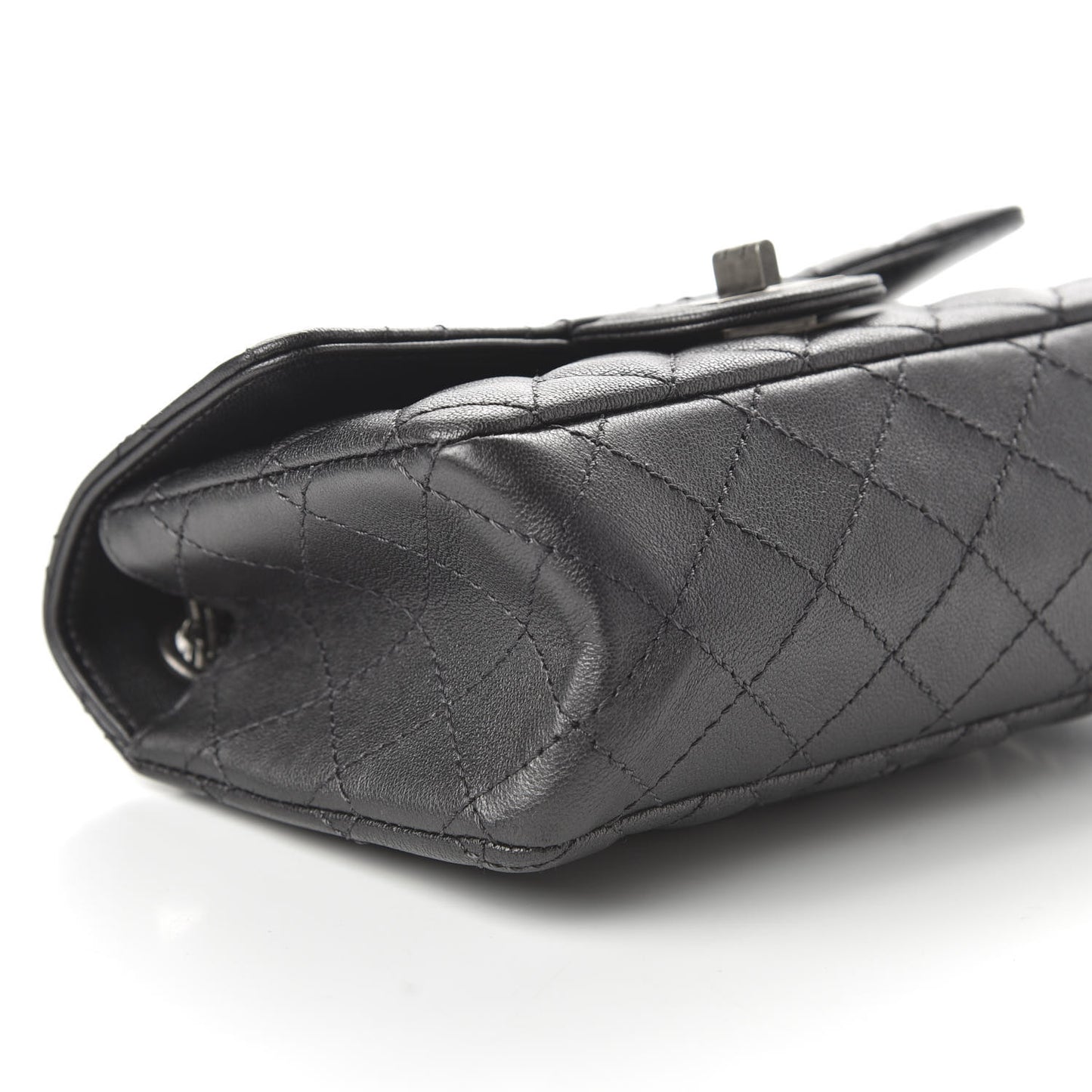 Sheepskin Quilted 2.55 Reissue Mini Flap Dark Grey