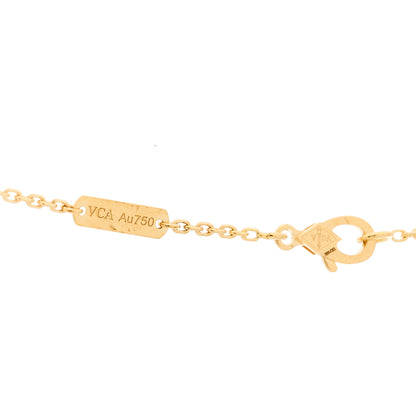 Van Cleef & Arpels 18K Yellow Gold Guilloche Vintage Alhambra Pendant Necklace 5 of 6