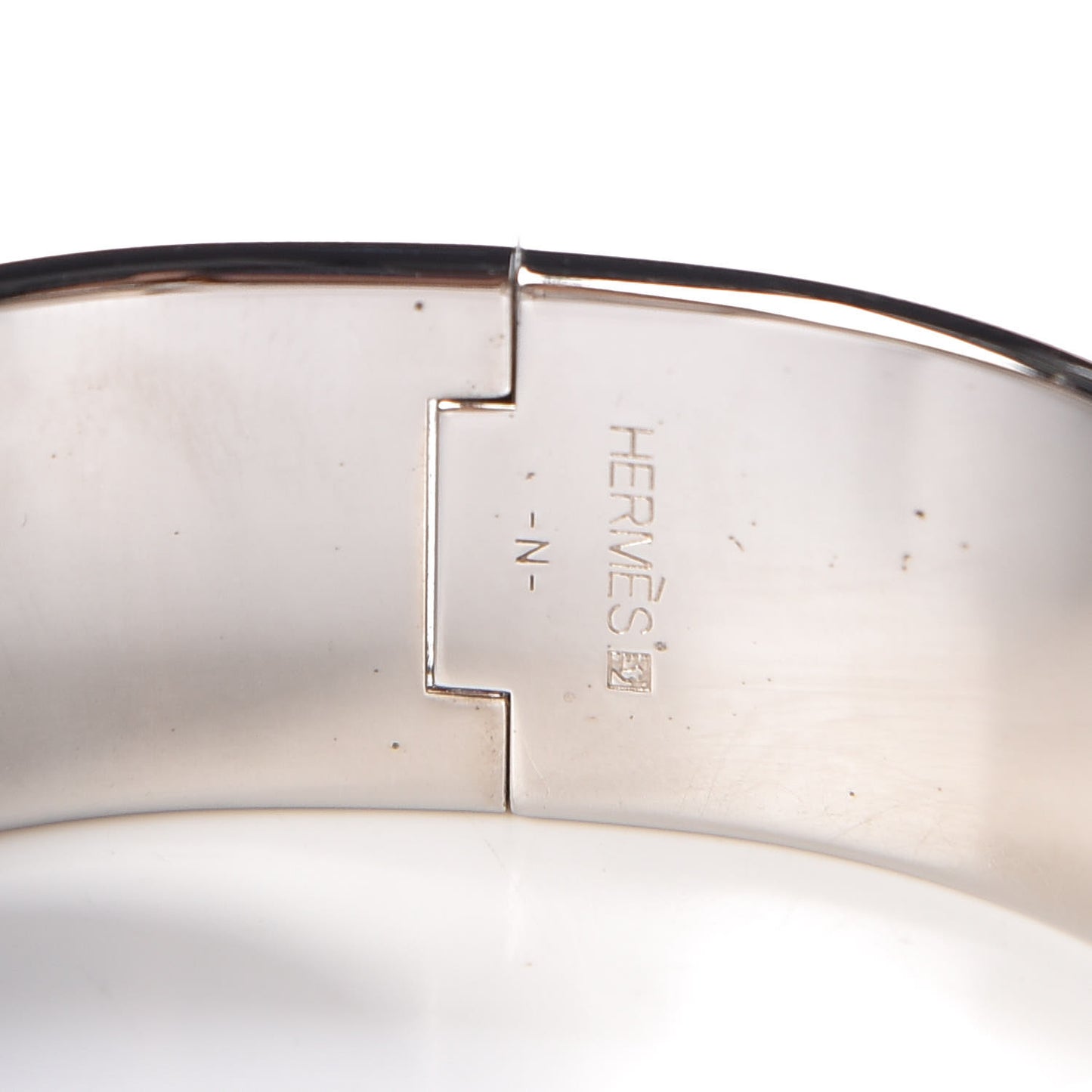 Enamel Wide Clic Clac H Bracelet PM Marron Glace