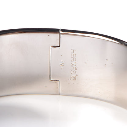 Hermes Enamel Wide Clic Clac H Bracelet PM Marron Glace 4 of 5
