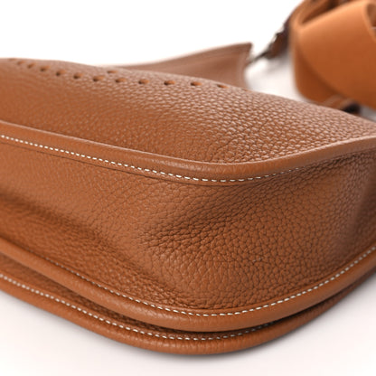 Hermes Taurillon Clemence Evelyne III PM Gold 10 of 11