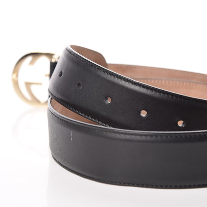 Gucci Calfskin Interlocking G 37mm Belt 85 34 Black 6 of 10
