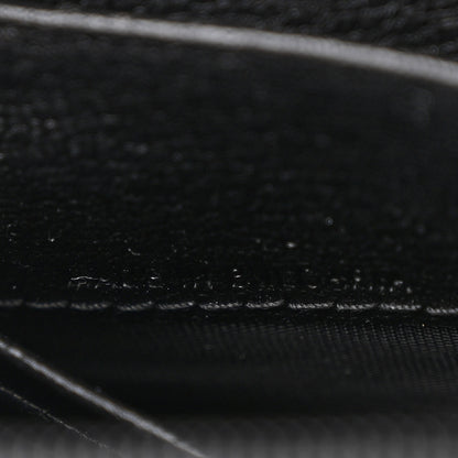 Jimmy Choo Calfskin Crocodile Embossed Palace Wallet On Chain Black 7 of 11