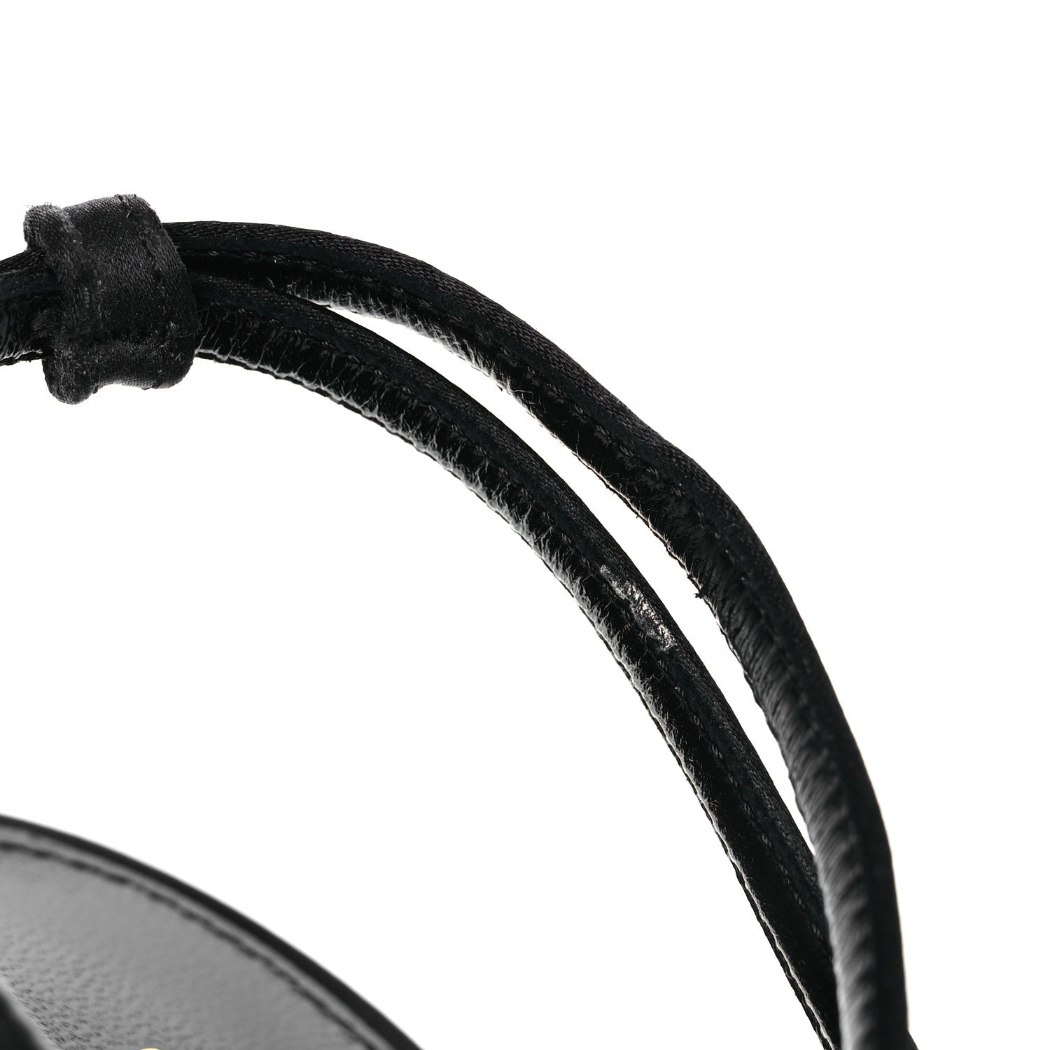 Saint Laurent Crepe Satin Melody 105 Ankle Strap Sandals 36 Black 11 of 12