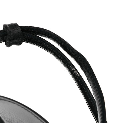 Saint Laurent Crepe Satin Melody 105 Ankle Strap Sandals 36 Black 11 of 12