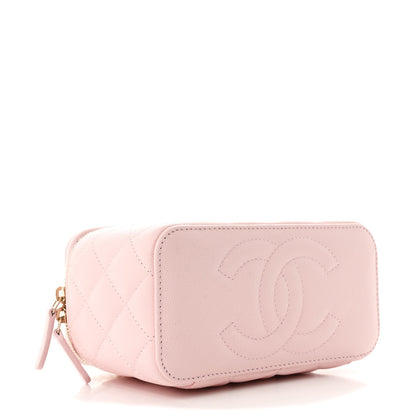 Chanel Caviar Quilted Small Vanity Case With Chain Light Pink 4 of 10