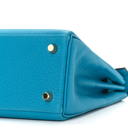 Hermes Togo Kelly Retourne 25 Bleu Zanzibar 10 of 11