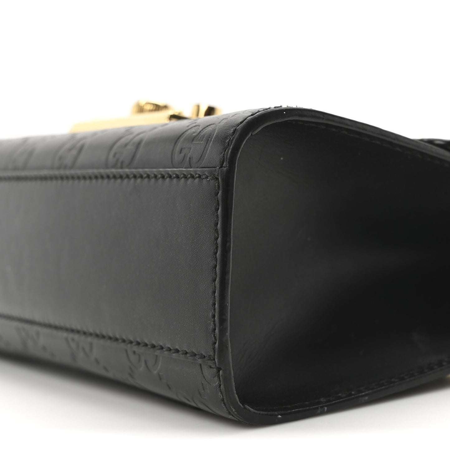 Guccissima Small Padlock Shoulder Bag Black