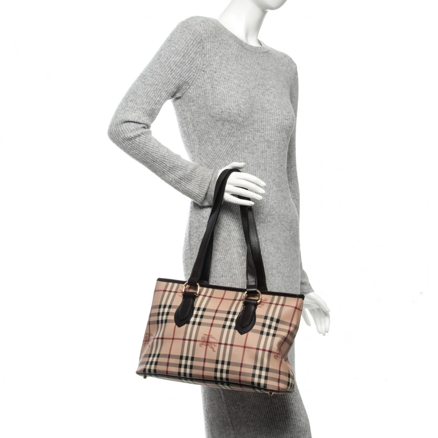 Haymarket Check Medium Regent Tote Chocolate