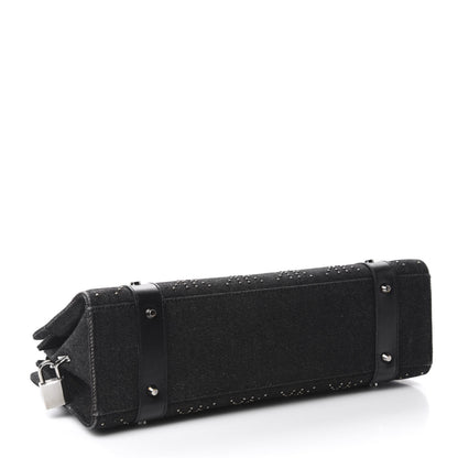 Christian Dior Denim Cannage Studded East West Lady Dior Black 4 of 10