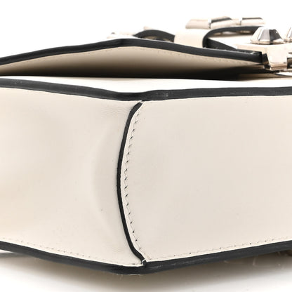 Prada Saffiano City Calfskin Studded Small Elektra Shoulder Bag White 8 of 10