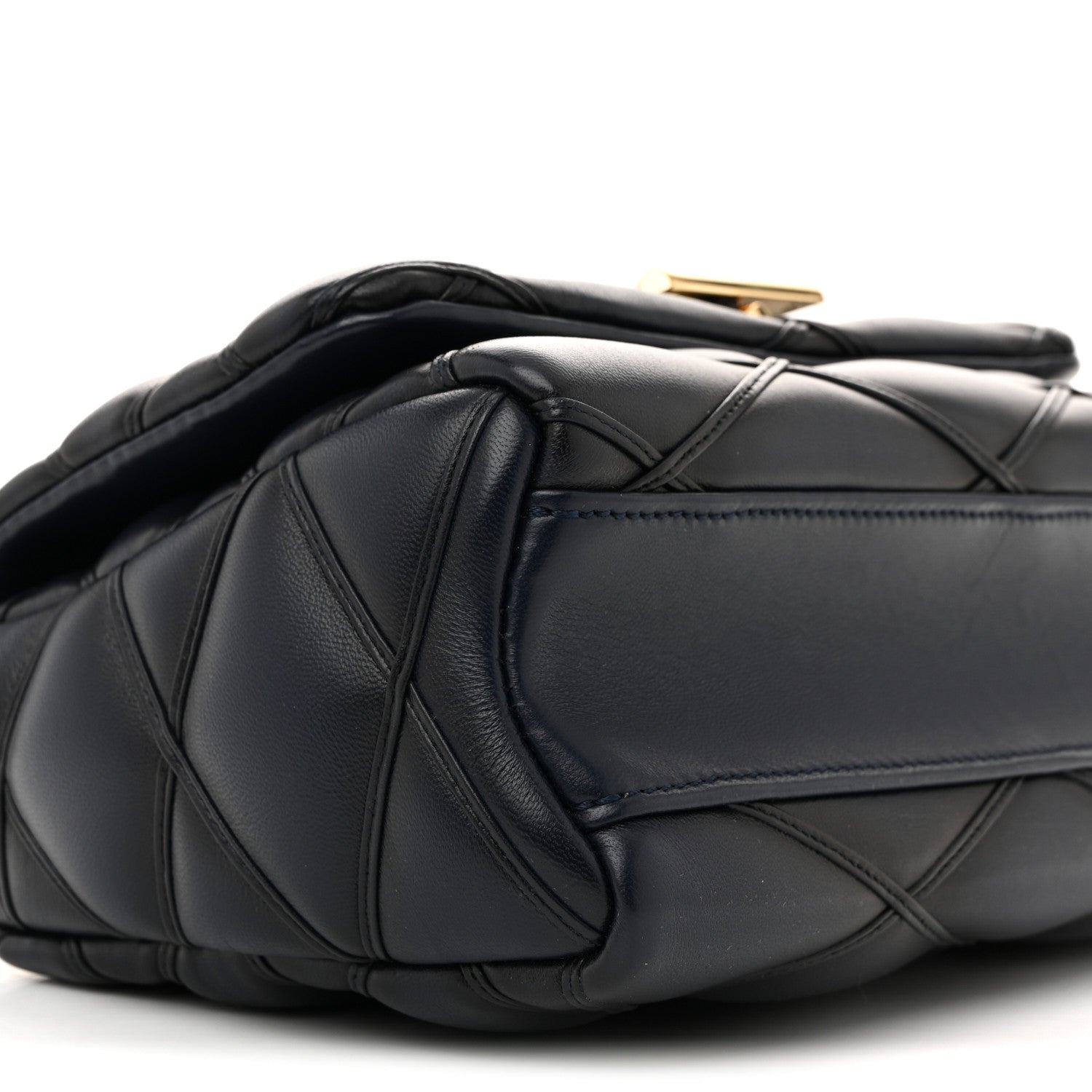 Louis Vuitton Lambskin Malletage Top Handle GO-14 MM Bleu Marine 9 of 12