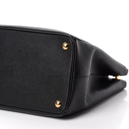 Prada Saffiano Medium Galleria Double Zip Tote Black 7 of 10