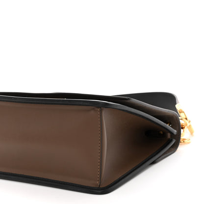 Fendi Vitello Century F is Fendi Bi-Color FF 1974 Embossed Kan I Shoulder Bag Maya Black 10 of 10