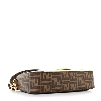 Fendi Glazed Fabric FF 1974 Hairdo Girls Inlay Baguette Mogano Panna Multicolor 4 of 15