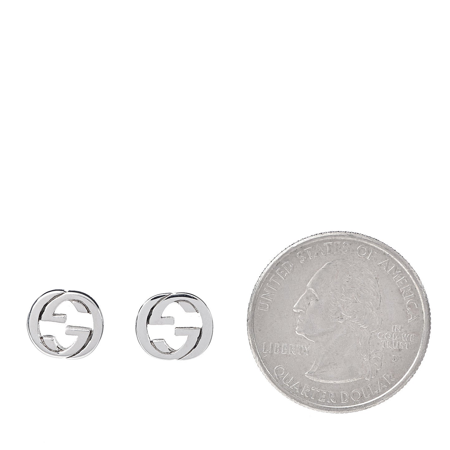 Sterling Silver Interlocking GG Stud Earrings
