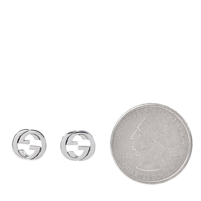 Gucci Sterling Silver Interlocking GG Stud Earrings 2 of 5