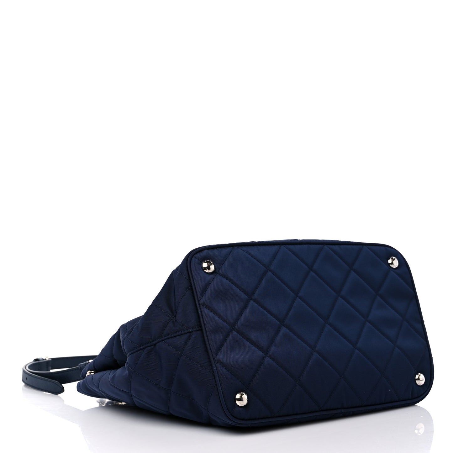 Nylon Tessuto Impuntu Quilted Shoulder Bag Baltico