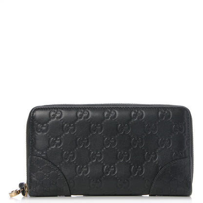 Gucci Guccissima Signature Microguccissima Bree Zip Around Wallet Black 1 of 9