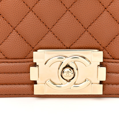 Chanel Caviar Quilted Small Boy Flap Brown 11 of 13