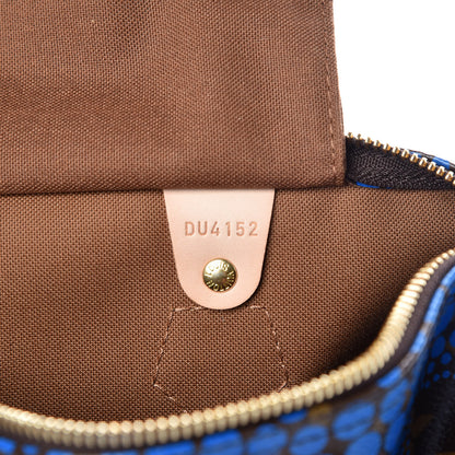 Louis Vuitton Monogram Kusama Town Speedy 30 Blue 7 of 13