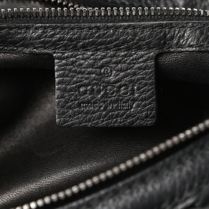 Gucci Pebbled Calfskin Medium Icon Bit Shoulder Bag Black 6 of 11