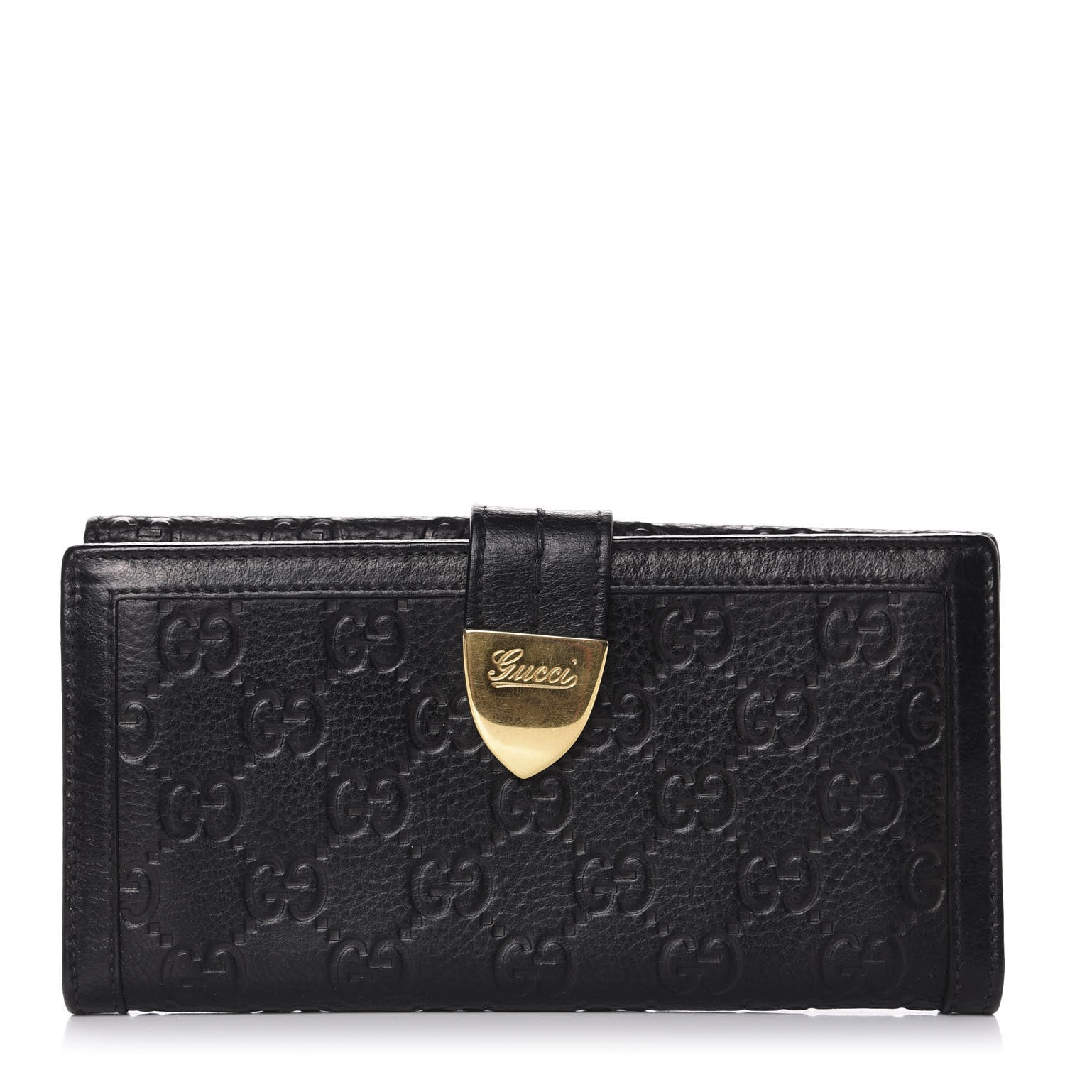 Gucci Guccissima Signoria Continental Wallet Black 1 of 10