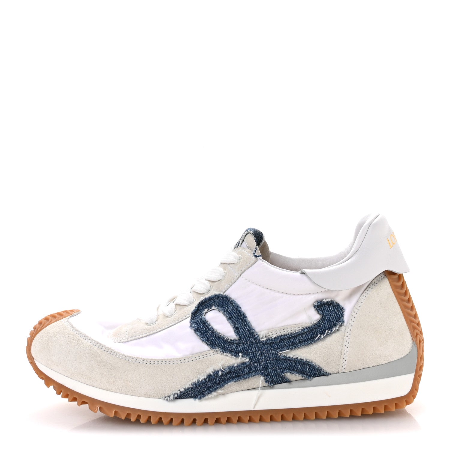 Loewe Nylon Suede Denim Flow Retro Runner Sneakers 38 White 1 of 8
