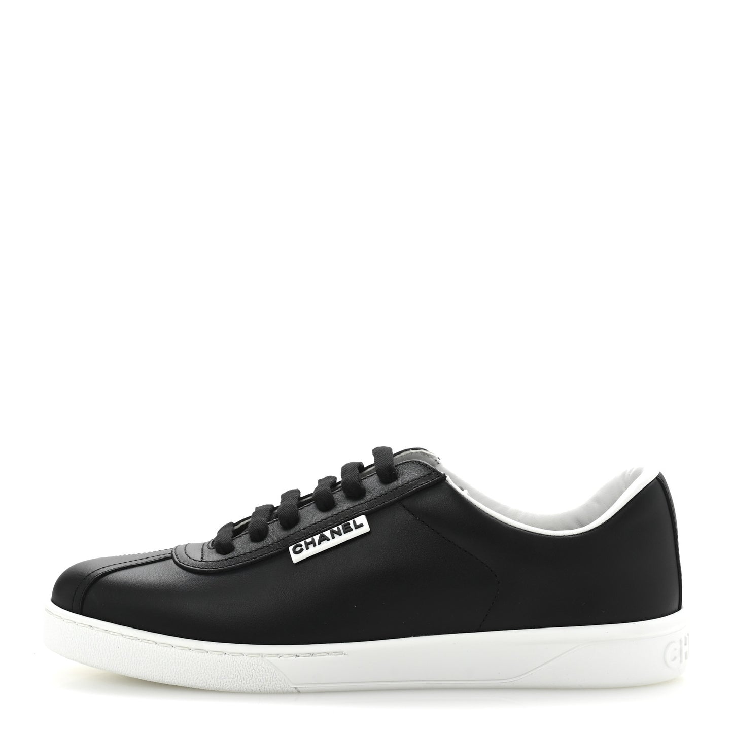 Calfskin CC Womens Sneakers 38.5 Black