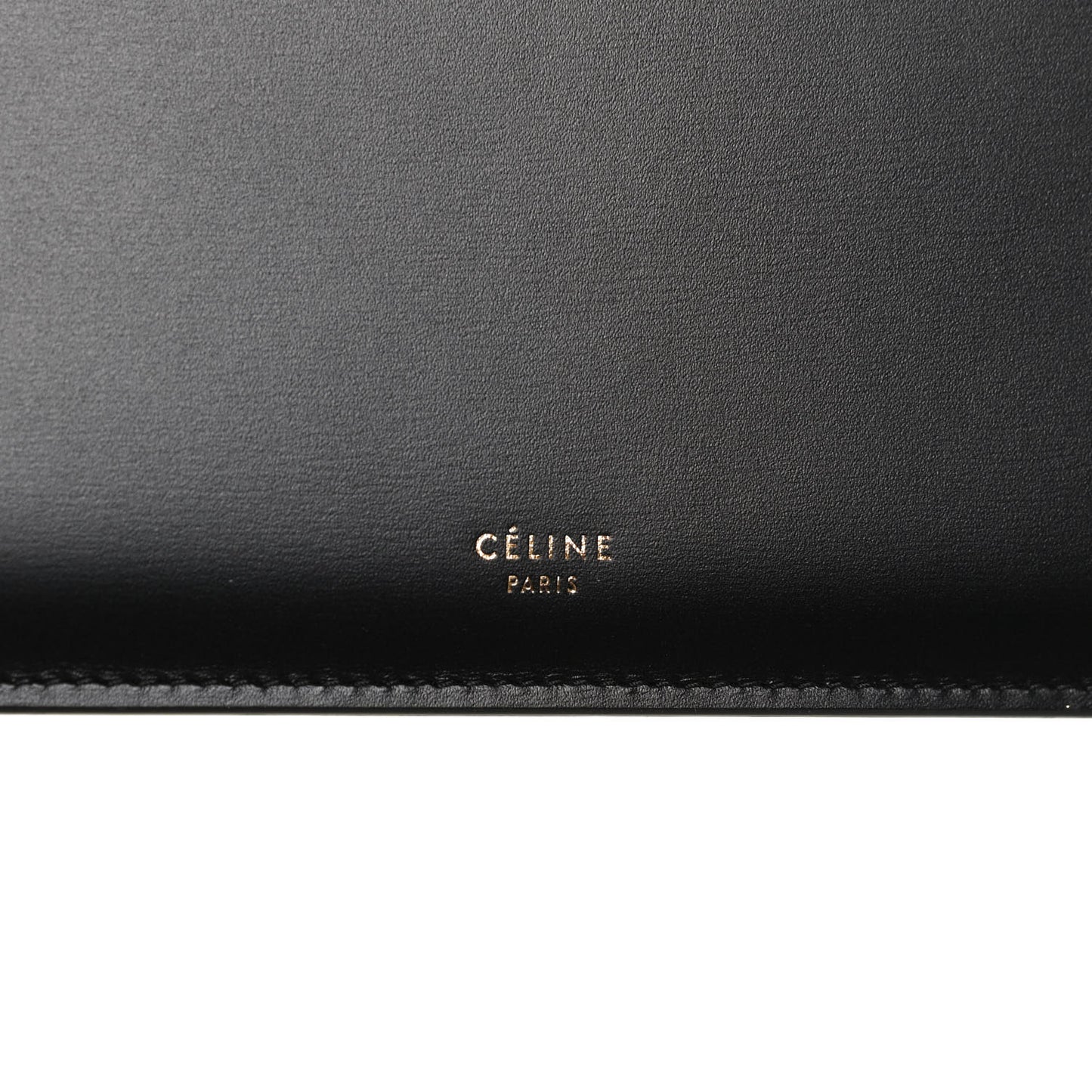 Box Calfskin Medium Clasp Bag Black