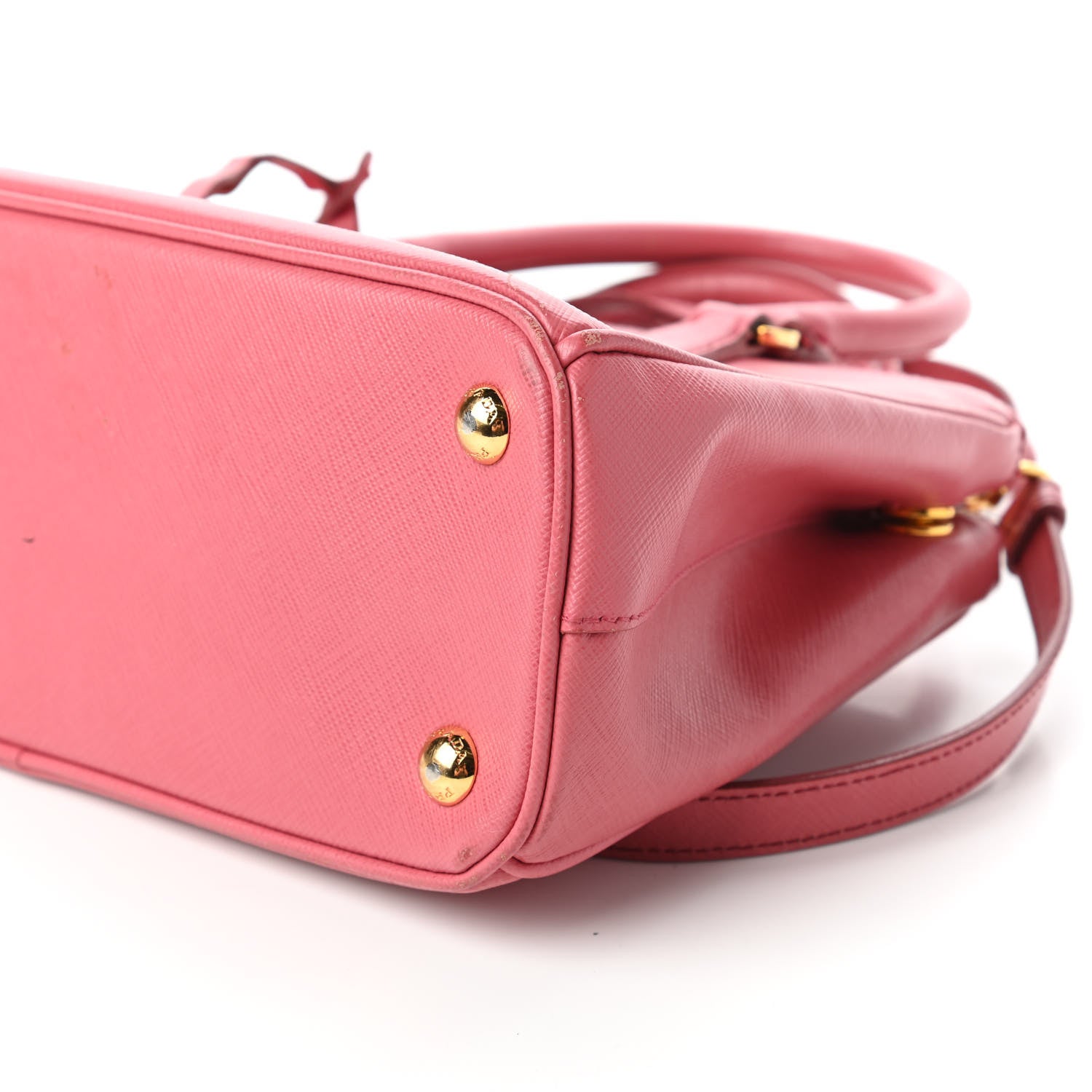 Prada Saffiano Mini Galleria Double Zip Tote Peonia 7 of 10
