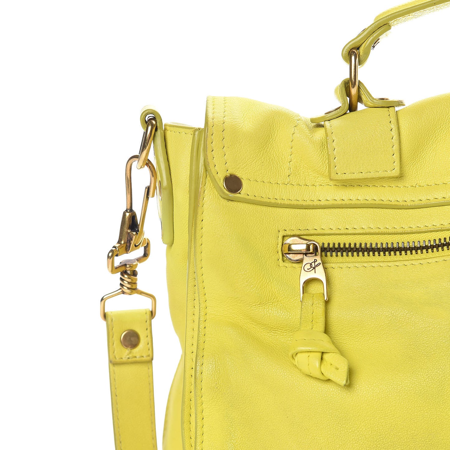 Lambskin Medium PS1 Satchel Citron
