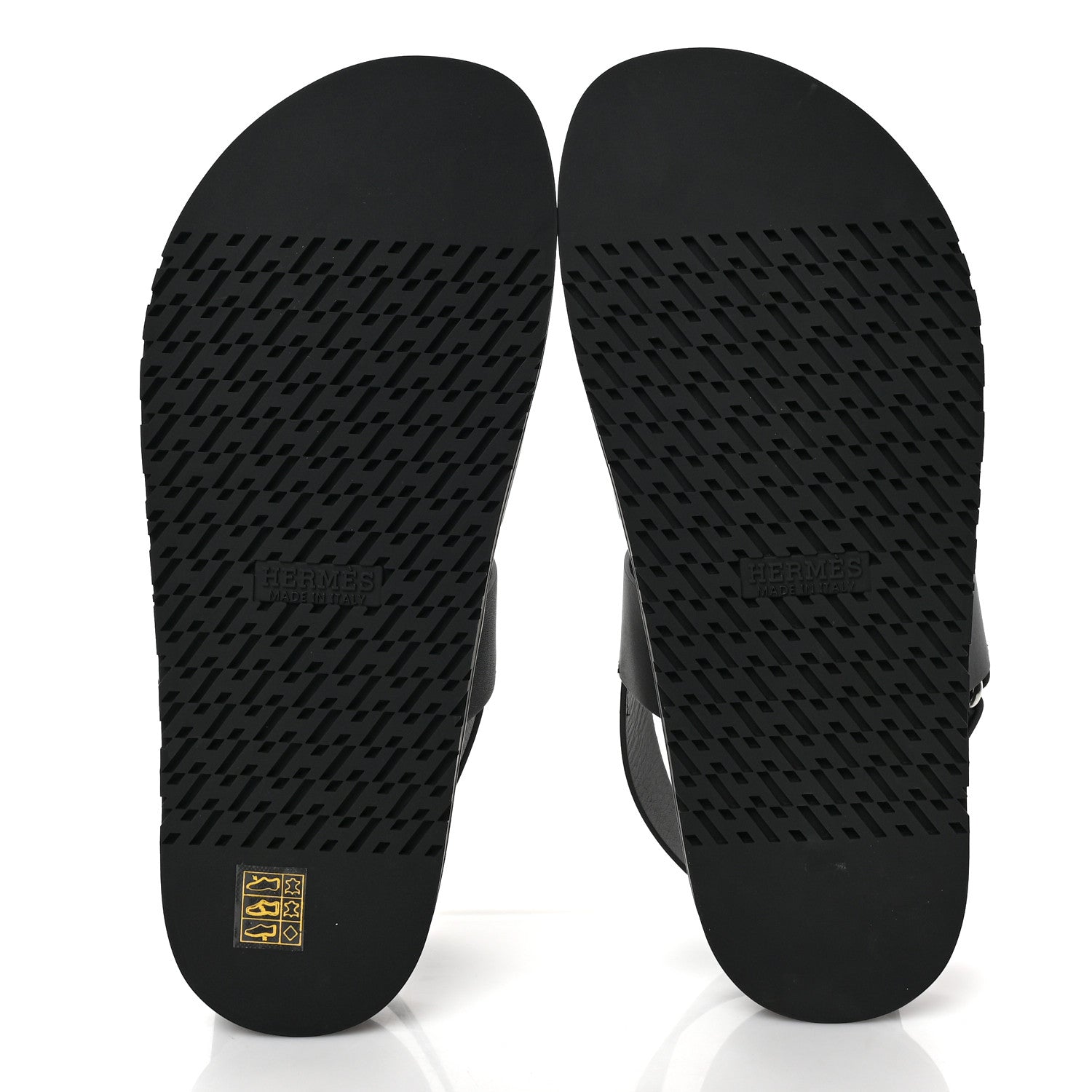 Hermes Calfskin Mens Genius Sandals 42 Black 5 of 7