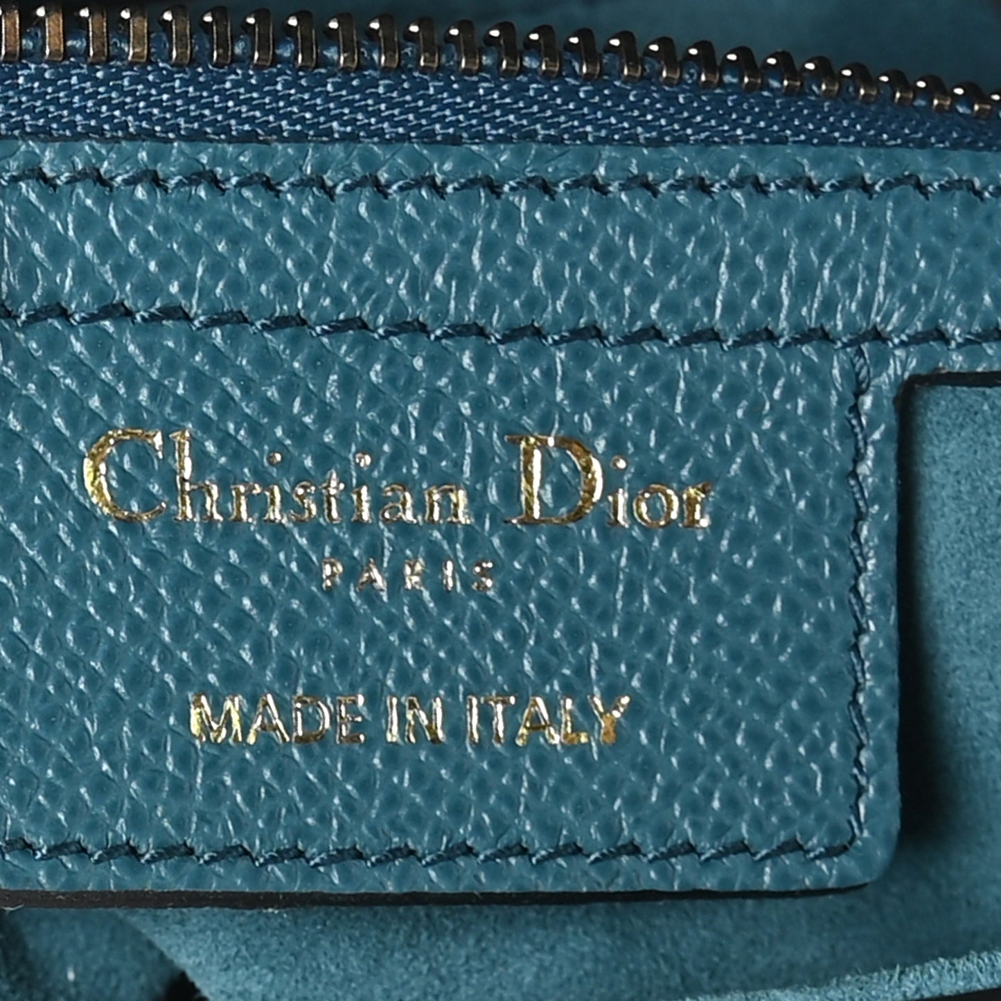 Grained Calfskin Saddle Bag Turquoise