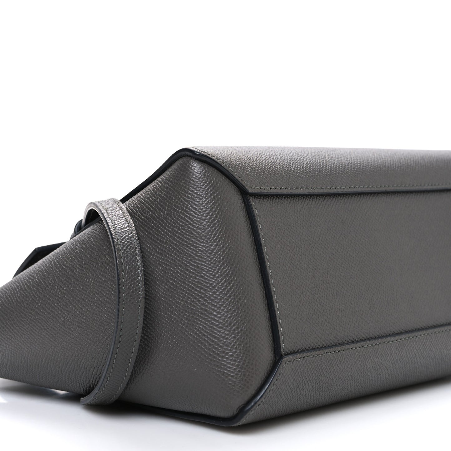 Grained Calfskin Nano Belt Bag Grey