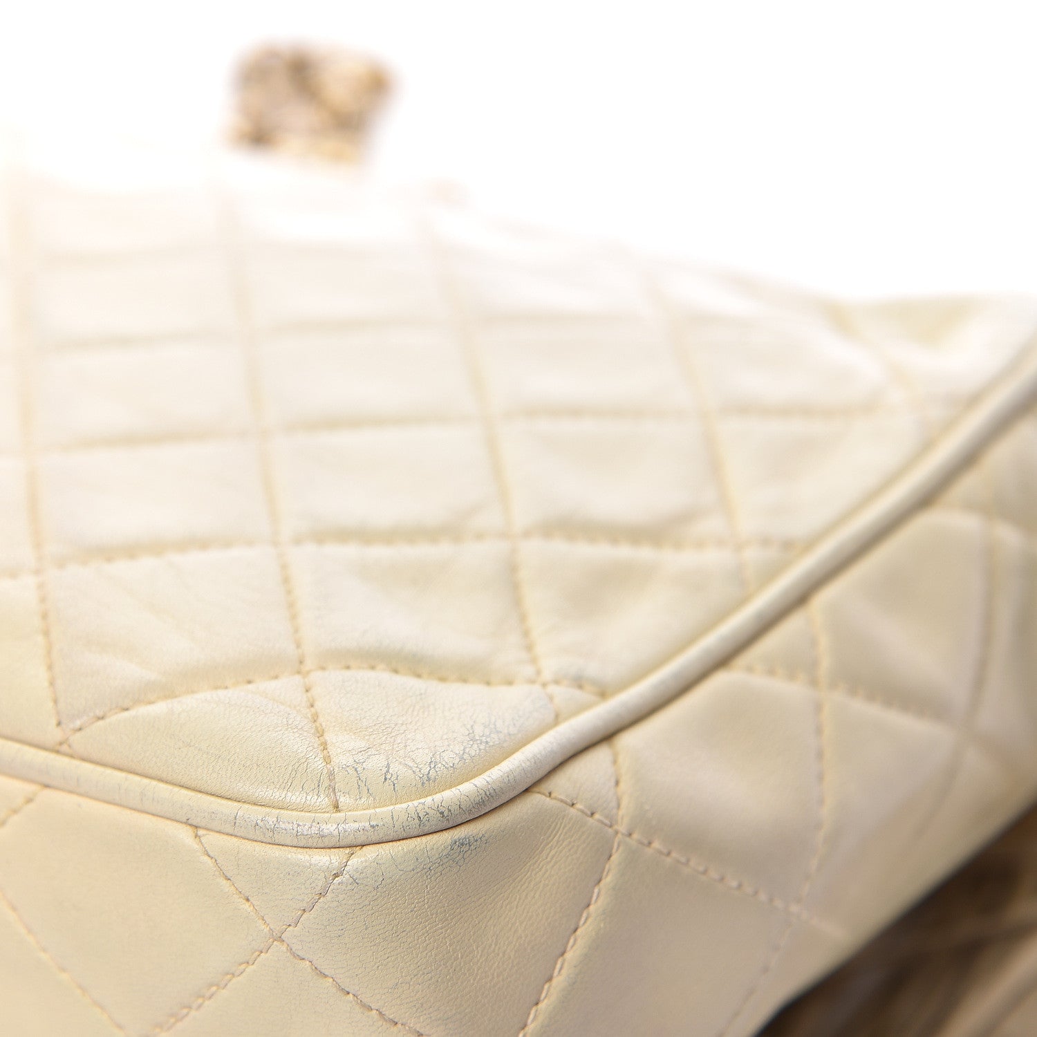 Chanel Lambskin Quilted Tassel Camera Case Pouch Beige 15 of 24
