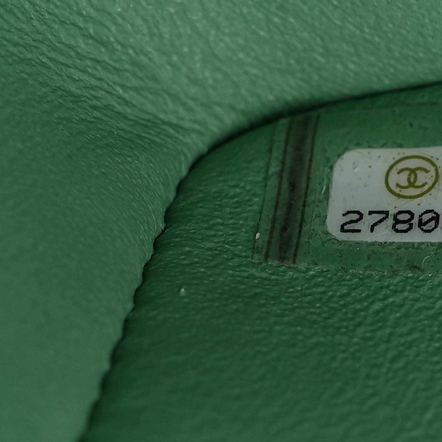 Chanel Lambskin Chevron Quilted Mini Rectangular Flap Green 7 of 11
