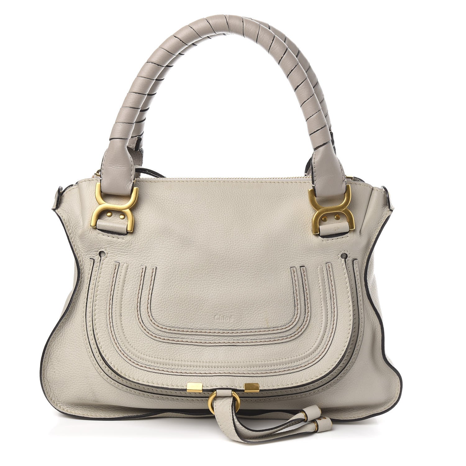Chloe Calfskin Medium Marcie Satchel Dove 1 of 11