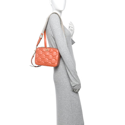 Gucci Calfskin GG Matelasse Shoulder Bag Spring Orange Natural 2 of 10