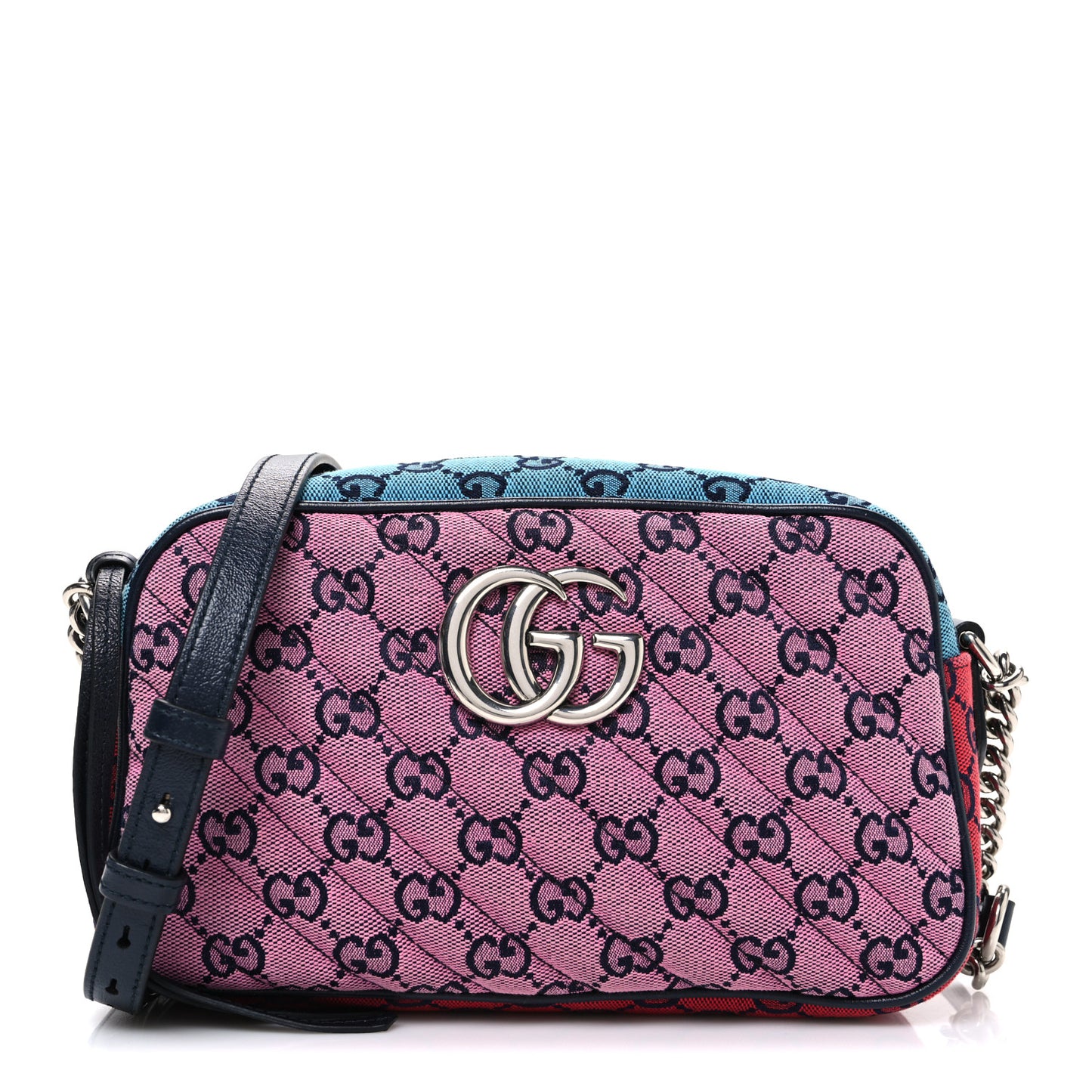 Monogram Multicolor Matelasse Diagonal Small GG Marmont Chain Shoulder Bag Pink Blue Green Red Light Blue
