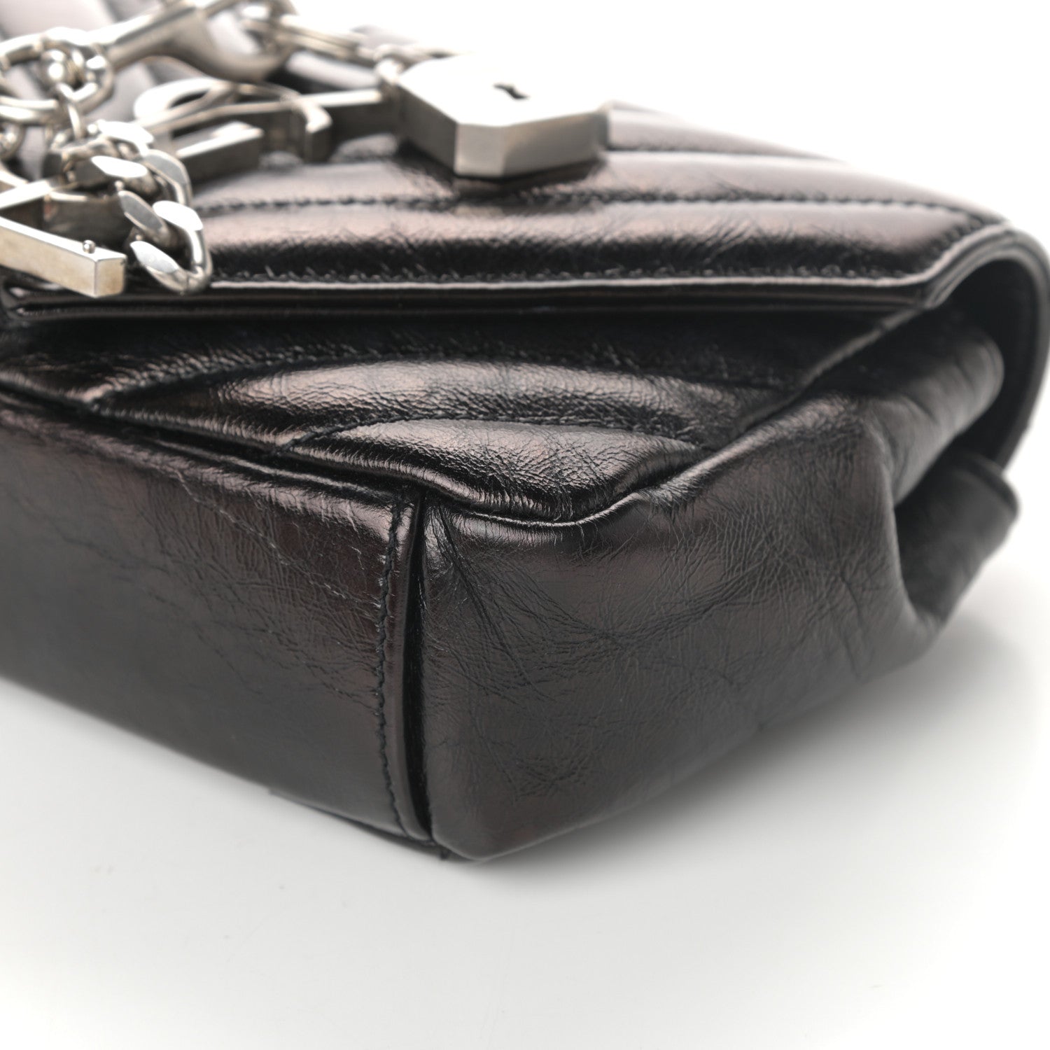 Saint Laurent Calfskin Matelassé Monogram Classic Baby Punk Chain Bag 9 of 9